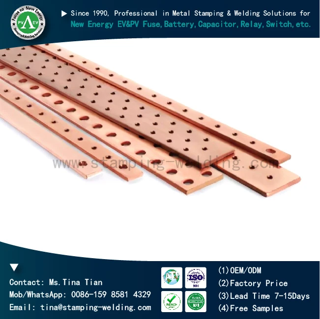 Laser cutting copper busbard