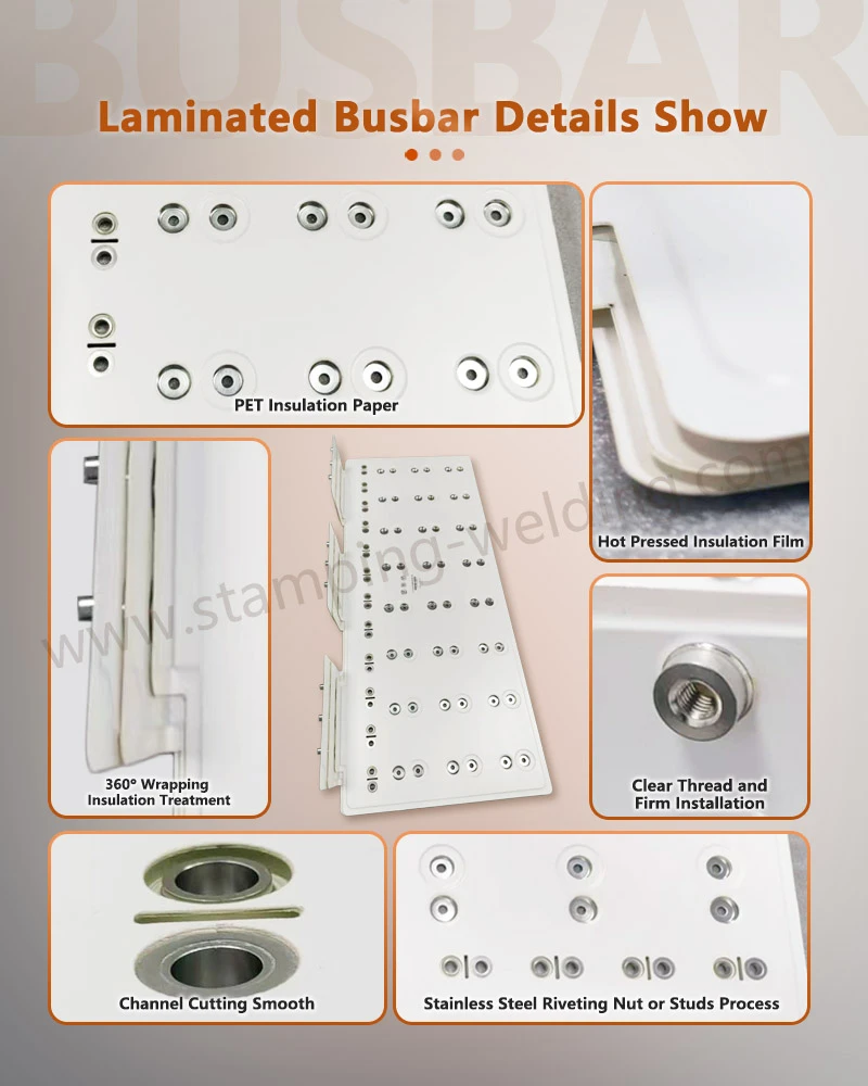 Laminated copper busbar details show Laminated copper busbar details show